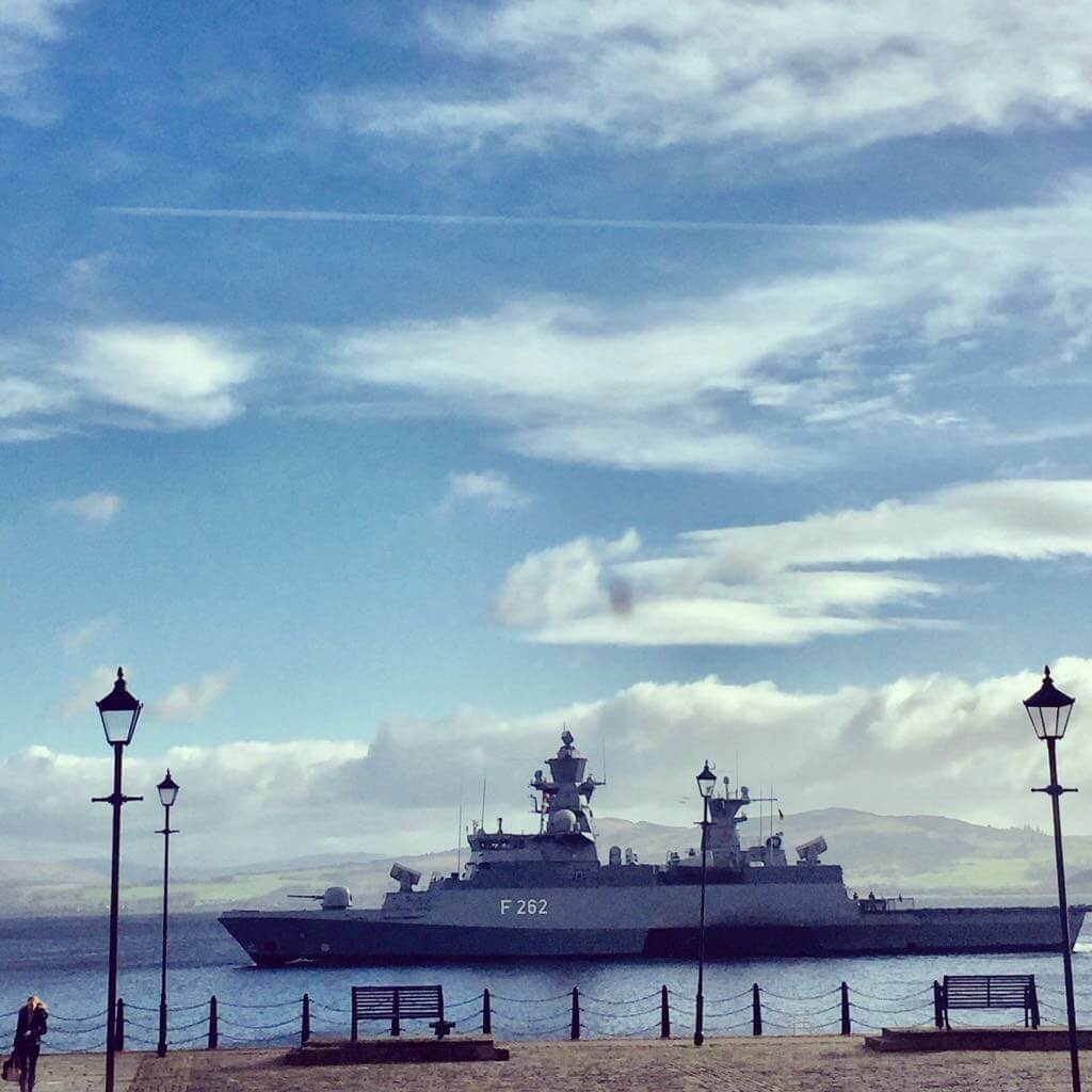 War ship in greenock