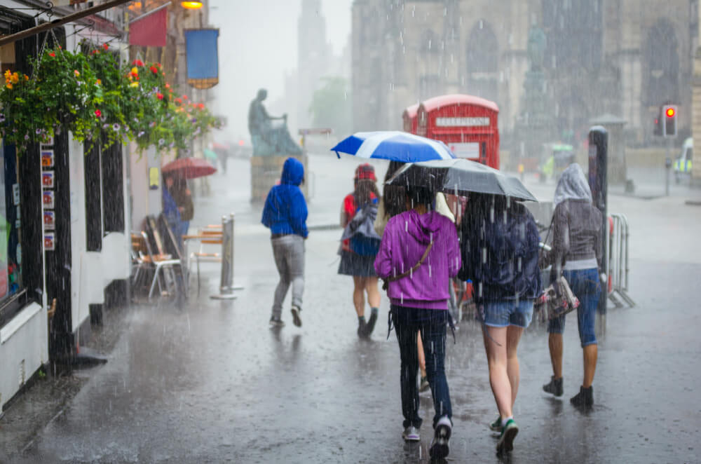 Rainy day in Scotland photo